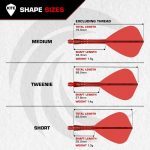 Darts toll és szár egyben Mission Force 90 Vortex fekete, Kite toll és rövid szár