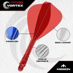 Darts toll és szár egyben Mission Force 90 Vortex fekete, Kite toll és közepes szár