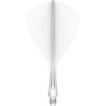 Darts toll és szár egyben Mission Force 90 Vortex fehér, Kite toll és rövid szár