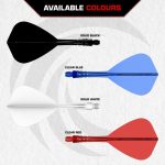 Darts toll és szár egyben Mission Force 90 Vortex fehér, Kite toll és közepes szár