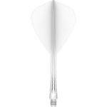 Darts toll és szár egyben Mission Force 90 Vortex fehér, Kite toll és hosszú szár