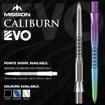 Darts cserélhető fémhegy Mission Caliburn EVO GV-Logo 26mm fekete
