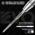 Darts cserélhető fémhegy Mission Caliburn EVO GV-Logo 26mm fekete