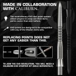 Darts cserélhető fémhegy Mission Caliburn EVO GV-Logo 26mm fekete