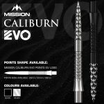 Darts cserélhető fémhegy Mission Caliburn EVO GV-Logo 32mm fekete