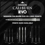 Darts cserélhető fémhegy Mission Caliburn EVO GV-Logo 32mm fekete