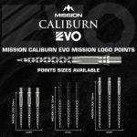 Darts cserélhető fémhegy Mission Caliburn EVO GV-Logo 38mm fekete