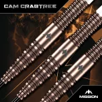 Dart szett steel Mission Cam Crabtree V2 22g, 95% wolfram