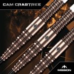 Dart szett steel Mission Cam Crabtree V2 22g, 95% wolfram