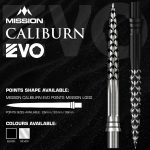 Darts cserélhető fémhegy Mission Caliburn EVO 26mm fekete
