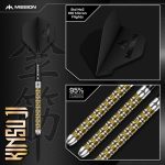 Dart szett steel Mission Kinsuji 24g, 95% wolfram