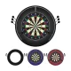 Darts falvédő Mission 2026 Logo beépített nyíltartóval, fekete
