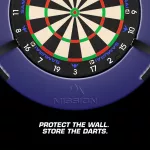 Darts falvédő Mission 2026 Logo beépített nyíltartóval, fekete