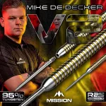 Dart szett steel Mission R2.5 Rapid Points Mike De Decker, 22g 95% wolfram