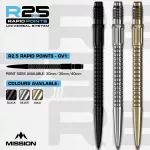 Darts fémhegy Mission R2.5 Rapid Points - GV1 fekete, 30mm