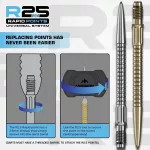 Darts fémhegy Mission R2.5 Rapid Points - GV1 fekete, 30mm