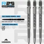 Darts fémhegy Mission R2.5 Rapid Points - GV2 ezüst, 30mm