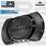 Darts fémhegy csavaró kulcs Mission R2.5 Rapid Points, fekete