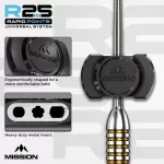 Darts fémhegy csavaró kulcs Mission R2.5 Rapid Points, fekete