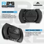 Darts fémhegy csavaró kulcs Mission R2.5 Rapid Points, fekete