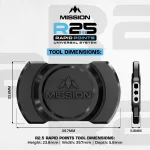 Darts fémhegy csavaró kulcs Mission R2.5 Rapid Points, fekete