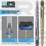 Darts fémhegy csavaró kulcs Mission R2.5 Rapid Points, fekete