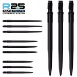 Darts fémhegy Mission R2.5 Rapid Points - SM1 fekete, 40mm