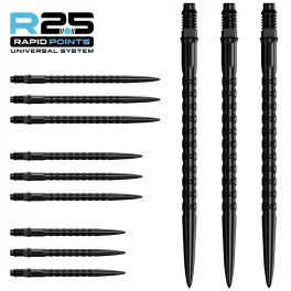 Darts fémhegy Mission R2.5 Rapid Points - SC1 fekete, 30mm