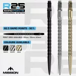 Darts fémhegy Mission R2.5 Rapid Points - SC1 fekete, 40mm