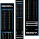 Darts puha szőnyeg Designa kiszállóval 290×60cm - kék