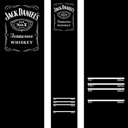 Darts puha szőnyeg Jack Daniels dizájnnal 290×60cm - fekete JD logóval