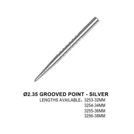 Dart hegy One80 recés 2.35mm, ezüst 34mm (készlet erejéig)