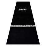 Dart gumi szőnyeg fa dobóléccel ONE80, 90cm széles, fekete, fehér