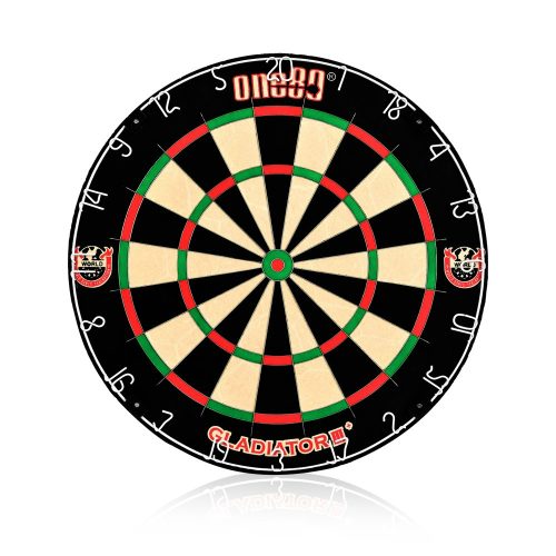 Dart tábla Gladiator 3+ ONE80, verseny minőségű, élezett dróttal, WDF, sisalból