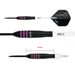 Darts szett steel One80 Raise B-PI, 23g, 80% wolfram