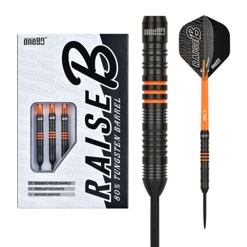 Darts szett steel One80 Raise B-OR, 23g, 80% wolfram