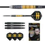 Darts szett steel One80 Gunner III, 23g, 90% wolfram