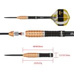 Darts szett One80 Deta Hedman Signature Dart V3  steel 23g 90% wolfram