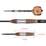 Darts szett One80 Luxor Epsilon steel 21g 90% wolfram