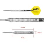 Darts szett steel One80 Stefaan Henderyck 21g, 90% wolfram