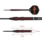Darts szett One80 steel Wraith W02, 22g 90% wolfram