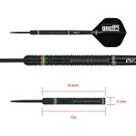 Darts szett steel One80 Mahi Bosmia 22g, 90% wolfram
