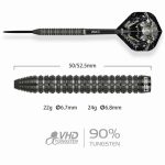 Darts szett steel One80 Crocforce CF1, 22g 90% wolfram