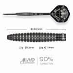 Darts szett steel One80 Crocforce CF4, 23g 90% wolfram