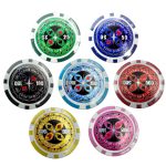 Pókerzseton készlet 500 db-os, számozott, Laser 11,5 grammos zsetonokkal, 100% plasztik kártyával