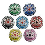 Pókerzseton készlet 500 db-os, számozott Royal, 11,5 grammos zsetonokkal, 100% plasztik kártyával