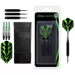 Darts szett steel XQ Max Black Coated, 23g, brass