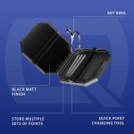 Darts fémhegy csavaró kulcs és tartó, Harrows Premium Quick Point Tool, fekete