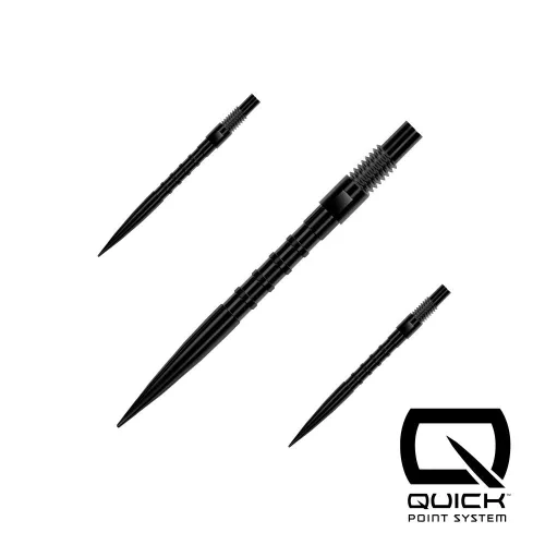 Darts fémhegy Harrows Quick Point HM Grip fekete, 26mm