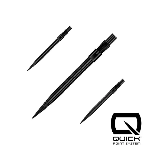 Darts fémhegy Harrows Quick Point Micro Grip fekete, 26mm